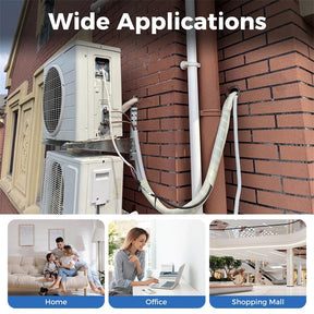 25/50 FT Mini Split Line Set, 3-Layer Thickened Insulation Copper Pipes Tubing Extension for Air Conditioner & Heat Pump Systems