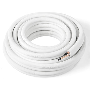25/50 FT Mini Split Line Set, 3-Layer Thickened Insulation Copper Pipes Tubing Extension for Air Conditioner & Heat Pump Systems