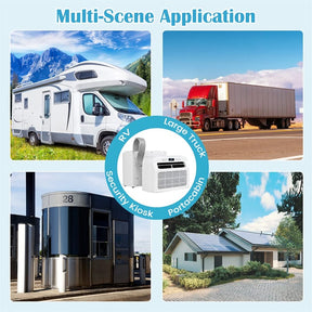 6500 BTU RV Window Air Conditioner, 4-in-1 AC Unit with WiFi App Voice Control 24H Timer, Quiet Smart Cooling Fan Dehumidifier for Caravan Motorhome