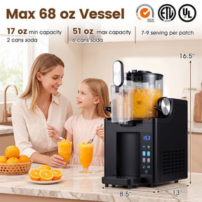 68oz Slushie Machine for Home, Frozen Drink & Margarita Machine, No Ice Needed Slushy Maker with 4 Presets & Auto Cleaning for Milkshake Cocktails
