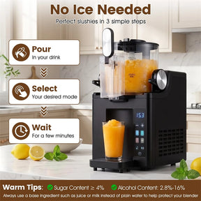 68oz Slushie Machine for Home, Frozen Drink & Margarita Machine, No Ice Needed Slushy Maker with 4 Presets & Auto Cleaning for Milkshake Cocktails