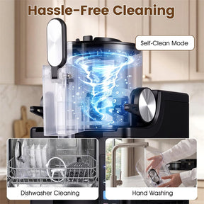 68oz Slushie Machine for Home, Frozen Drink & Margarita Machine, No Ice Needed Slushy Maker with 4 Presets & Auto Cleaning for Milkshake Cocktails