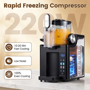 68oz Slushie Machine for Home, Frozen Drink & Margarita Machine, No Ice Needed Slushy Maker with 4 Presets & Auto Cleaning for Milkshake Cocktails