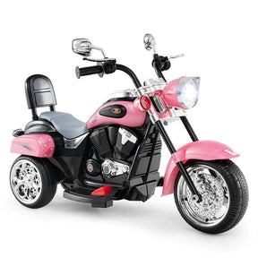 3 Wheel Kids Ride on Chopper-Style Motorcycle, 6V Battery Powered Kids Motorbike Trike Toy with Horn & Headlight
