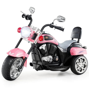 3 Wheel Kids Ride on Chopper-Style Motorcycle, 6V Battery Powered Kids Motorbike Trike Toy with Horn & Headlight