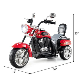 3 Wheel Kids Ride on Chopper-Style Motorcycle, 6V Battery Powered Kids Motorbike Trike Toy with Horn & Headlight