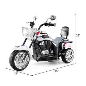 3 Wheel Kids Ride on Chopper-Style Motorcycle, 6V Battery Powered Kids Motorbike Trike Toy with Horn & Headlight