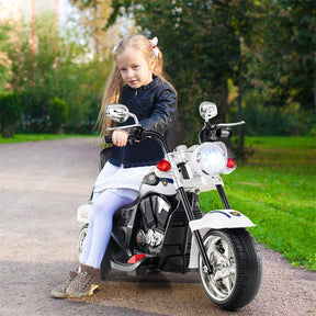 3 Wheel Kids Ride on Chopper-Style Motorcycle, 6V Battery Powered Kids Motorbike Trike Toy with Horn & Headlight