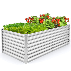6x3x2 FT Outdoor Metal Raised Garden Bed Planter Box Kit with Open Bottom, 271 Gallon Elevated Garden Planter for Vegetable Herb