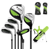 7 Piece Junior Complete Golf Club Set for Kids Age 11-13 Right Hand, Children Golf Clubs with #1 Driver #4 Hybrid #7/9/S Irons Putter Stand Bag
