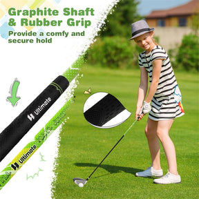 7 Piece Junior Complete Golf Club Set for Kids Age 11-13 Right Hand, Children Golf Clubs with #1 Driver #4 Hybrid #7/9/S Irons Putter Stand Bag