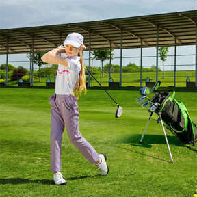 7 Piece Junior Complete Golf Club Set for Kids Age 11-13 Right Hand, Children Golf Clubs with #1 Driver #4 Hybrid #7/9/S Irons Putter Stand Bag