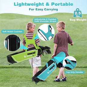 7 Piece Junior Complete Golf Club Set for Kids Age 11-13 Right Hand, Children Golf Clubs with #1 Driver #4 Hybrid #7/9/S Irons Putter Stand Bag