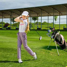 7 Piece Junior Complete Golf Club Set for Kids Age 11-13 Right Hand, Children Golf Clubs with #1 Driver #4 Hybrid #7/9/S Irons Putter Stand Bag