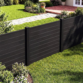 Air Conditioner Fence 2/4 Panels, 48"W x 38"H No-Dig Outdoor Privacy Screen Trash Can Enclosure w/ Stakes, Vinyl Garden Picket Fence
