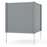 Outdoor Privacy Screen 2/4 Panels, 48"W x 48"H No-Dig Decorative Air Conditioner Fence & Trash Can Enclosure with 3 Metal Stakes