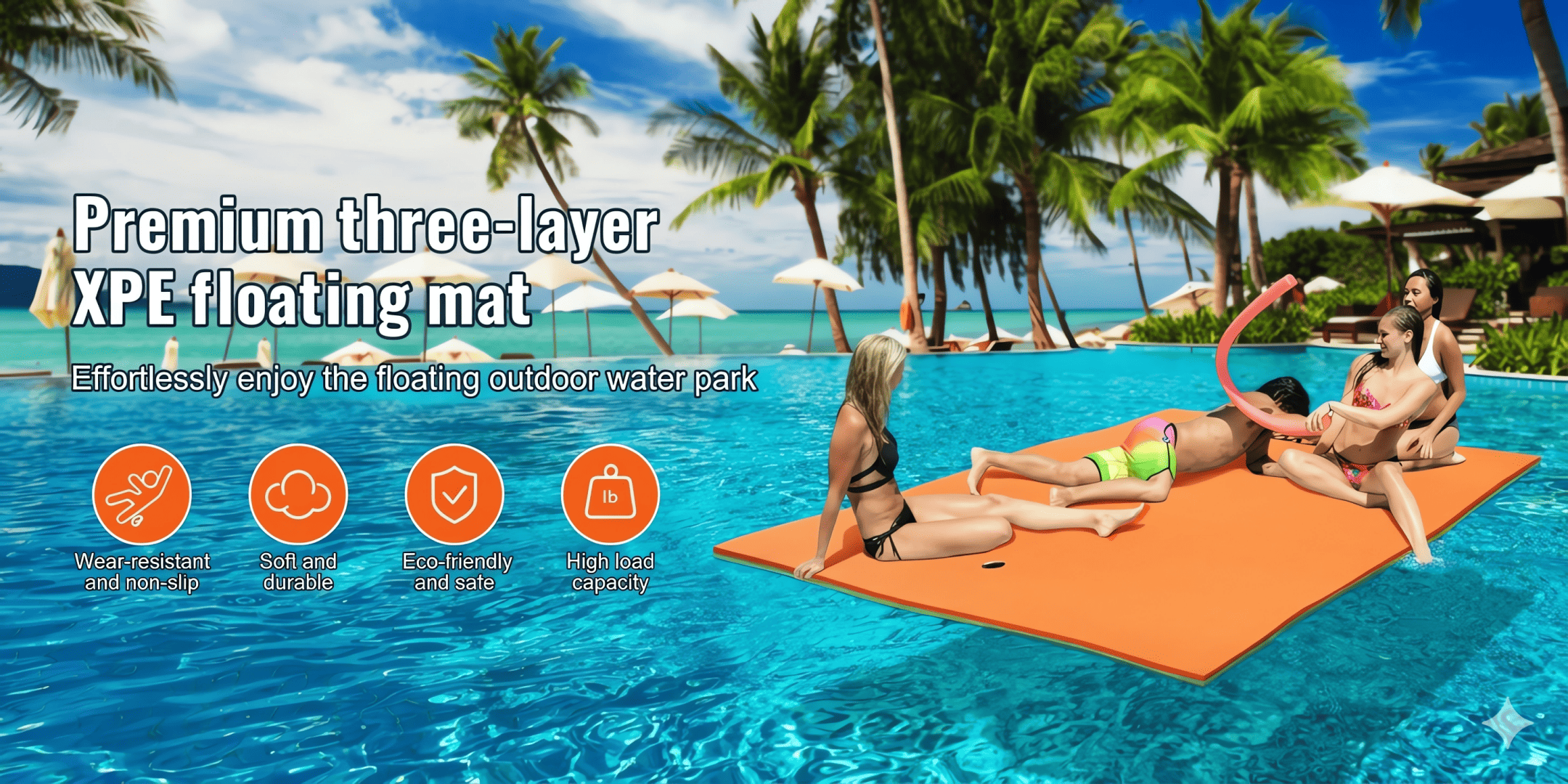 Summer outdoor fun with floating water pads, inflatable water trampolines, golf clubs and accessories, plus special sitewide savings at Eletriclife