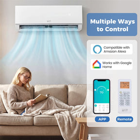 Blast Pro 12000 BTU Wifi Enabled Mini Split Air Conditioner & Heater, Inverter Ductless AC & Heat Pump System with Installation Kit