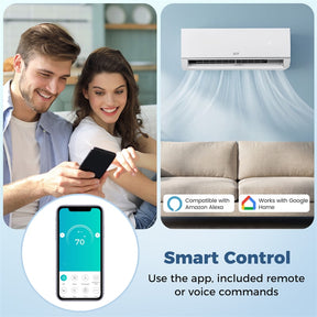 Blast Pro 28000 BTU Dual Zone Mini Split Air Conditioner with Heat Pump, 20 SEER2 WiFi Ductless Inverter Split AC with Pre-Charged & Line Set