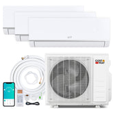 Blast Pro 28000 BTU 3 Zone 20 SEER2 Mini Split Air Conditioner with Heat Pump, WiFi Inverter Ductless Split AC w/ Pre-Charged & Line Set
