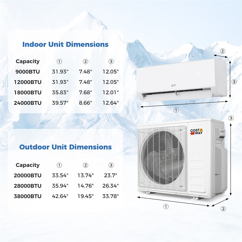 Blast Pro 28000 BTU 3 Zone 20 SEER2 Mini Split Air Conditioner with Heat Pump, WiFi Inverter Ductless Split AC w/ Pre-Charged & Line Set