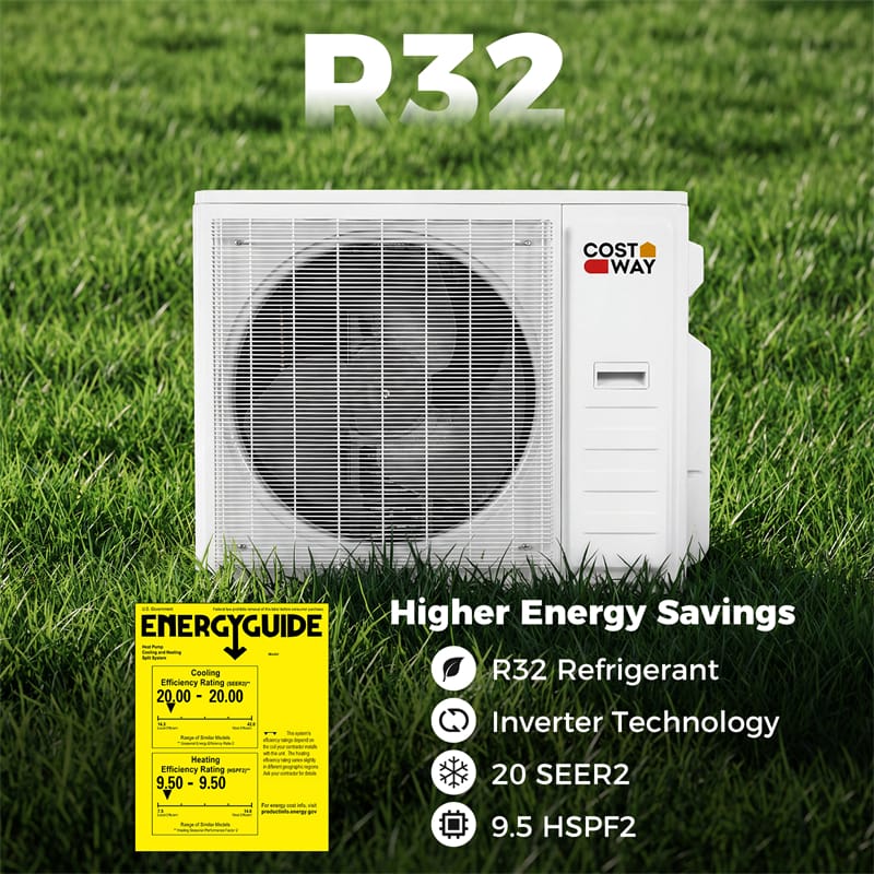 Blast Pro 38000 BTU 3-Zone Mini Split Air Conditioner with Heat Pump, 20 SEER2 WiFi Ductless Inverter Split AC w/ Pre-Charged & Line Set