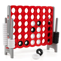 Giant 4-in-a-Row Game Set, 3.5FT Jumbo 4-to-Score Connect Game w/ 42 Rings & Quick-Release Slider, Indoor Outdoor Family Yard Game