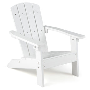 Kids Adirondack Chair, All-Weather HIPS Outdoor Chair with Ergonomic High Backrest & Armrests, Toddler Lawn Patio Seat for Ages 3-8