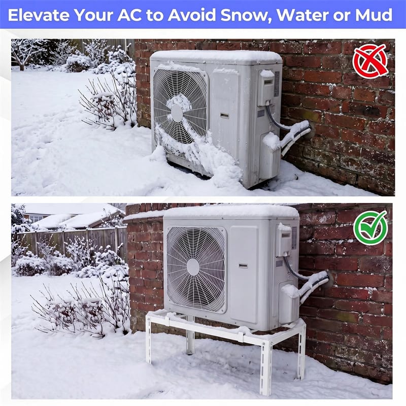 Mini Split Ground Stand for 9000-36000 BTU Ductless Air Conditioner Heat Pump, Heavy Duty Universal Outdoor AC Base Bracket
