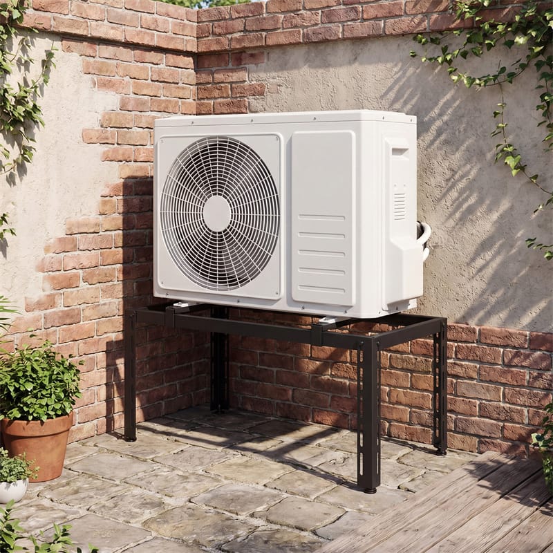 Mini Split Ground Stand for 9000-36000 BTU Ductless Air Conditioner Heat Pump, Heavy Duty Universal Outdoor AC Base Bracket