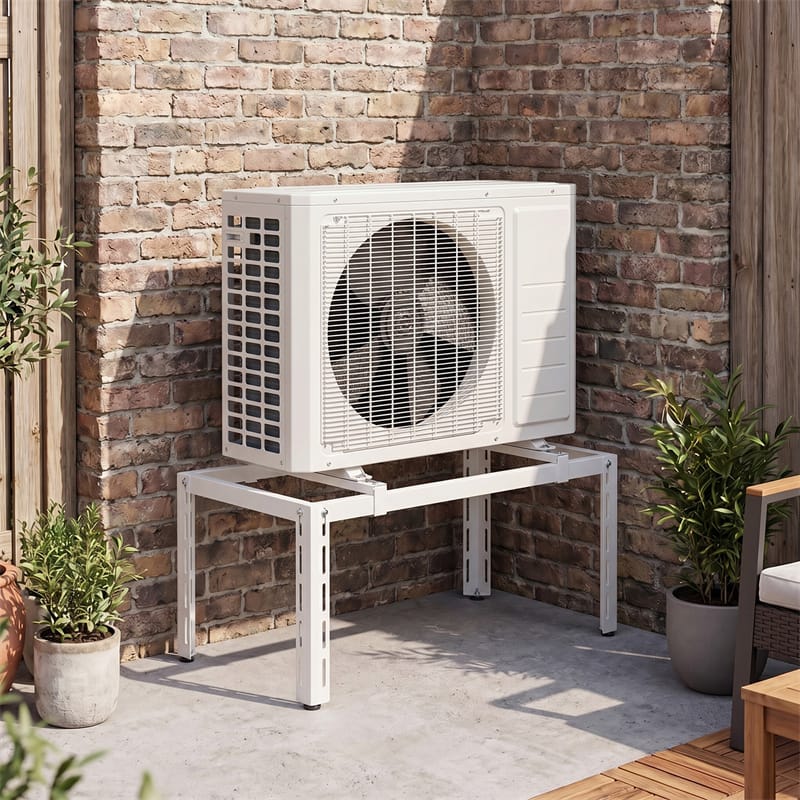 Mini Split Ground Stand for 9000-36000 BTU Ductless Air Conditioner Heat Pump, Heavy Duty Universal Outdoor AC Base Bracket