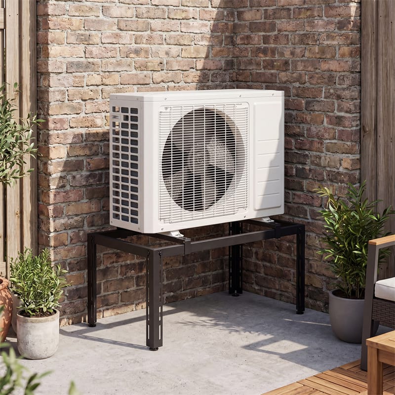 Mini Split Ground Stand for 9000-36000 BTU Ductless Air Conditioner Heat Pump, Heavy Duty Universal Outdoor AC Base Bracket