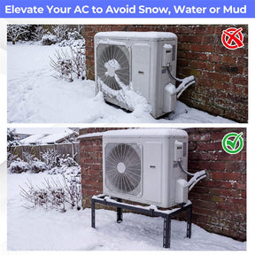 Mini Split Ground Stand for 9000-36000 BTU Ductless Air Conditioner Heat Pump, Heavy Duty Universal Outdoor AC Base Bracket