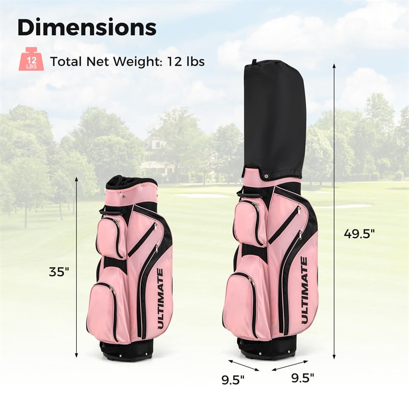 Women's Complete Golf Club Set, 14 Piece Right Hand Golf Club Package Set with 460cc Driver, Fairway Wood, Hybrid, Irons, Putter & Stand Bag