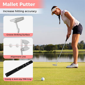 Women's Complete Golf Club Set, 14 Piece Right Hand Golf Club Package Set with 460cc Driver, Fairway Wood, Hybrid, Irons, Putter & Stand Bag