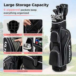 Women's Complete Golf Club Set, 14 Piece Right Hand Golf Club Package Set with 460cc Driver, Fairway Wood, Hybrid, Irons, Putter & Stand Bag