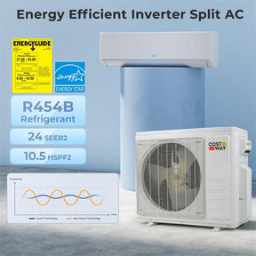 X-Pro 18000 BTU 2 Zone 24 SEER2 WiFi Mini Split Air Conditioner, Energy Star Certified Inverter Ductless AC Heat Pump System with Line Set