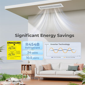 X-Pro 27000 BTU 3 Zone Concealed Ducted Mini Split AC, 24 SEER2 WiFi Inverter Split Air Conditioner & Heat Pump System w/ Wall Thermostat