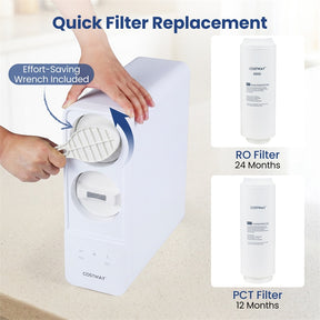 AW-RB05 Alkaline PH+ Reverse Osmosis Water Filter, 8-Stage 800 GPD Tankless Under Sink RO System, Smart LED Faucet, 2:1 Pure to Drain Ratio