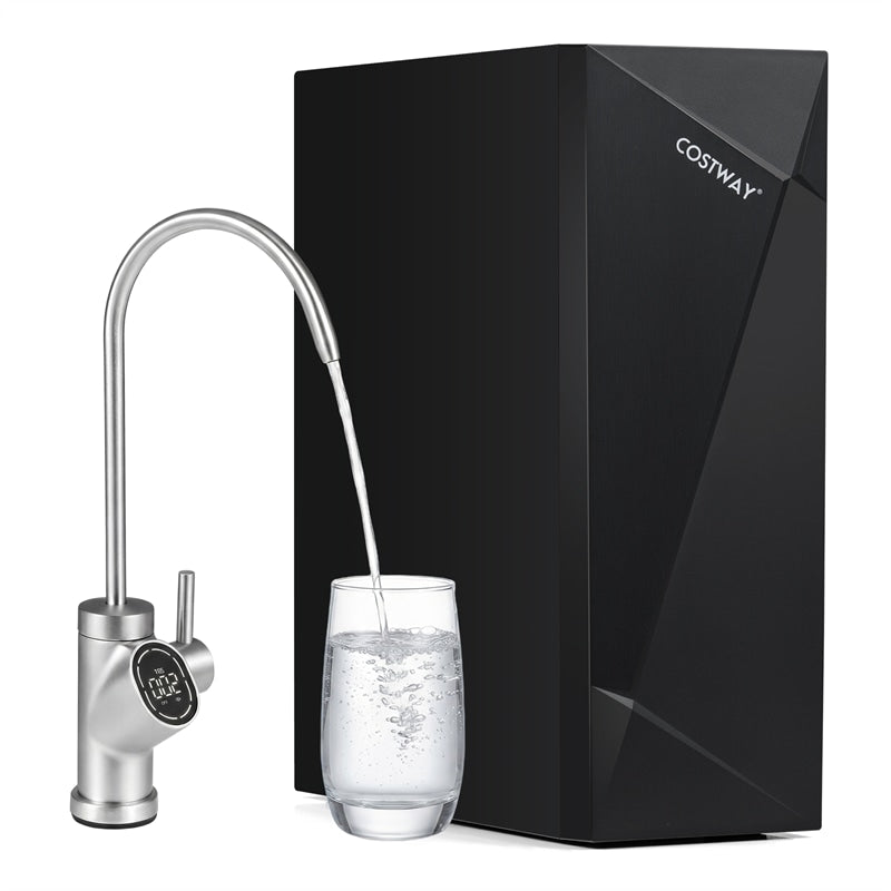 AW-RB20  Alkaline PH+ Reverse Osmosis Water Filter, 8-Stage 800 GPD Tankless Under Sink RO System, Smart LED Faucet, 2:1 Pure to Drain Ratio