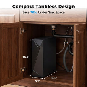 AW-RB20  Alkaline PH+ Reverse Osmosis Water Filter, 8-Stage 800 GPD Tankless Under Sink RO System, Smart LED Faucet, 2:1 Pure to Drain Ratio