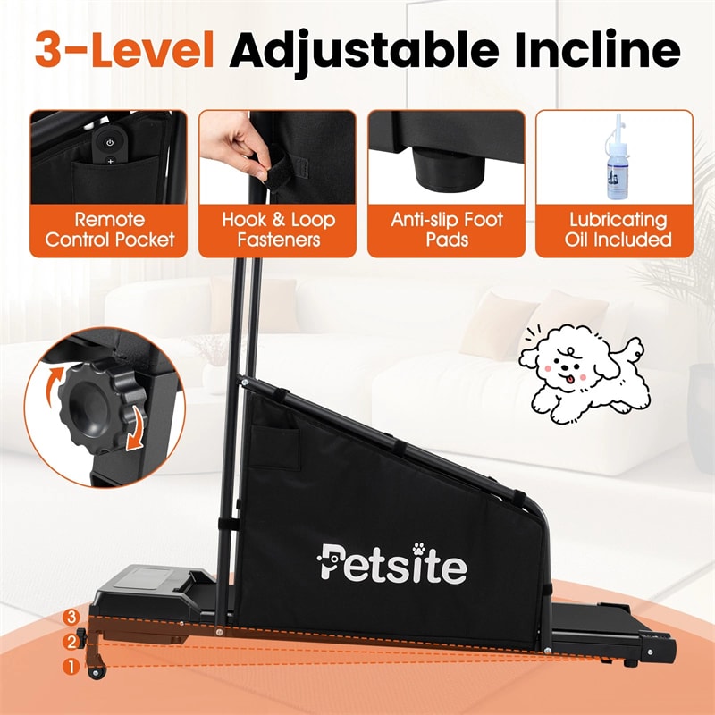 Dog Treadmill for Small Medium Dogs, Indoor Pet Running Machine with Remote Control & LCD Display, Quiet Walking Pad 220 LBS Dog Exercise Equipment