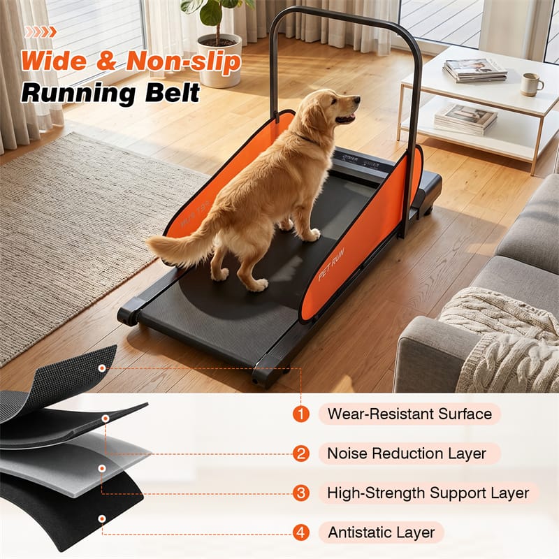 Dog Treadmill Pet Running Machine for Small & Medium Dogs, Dog Pacer Walking Pad with Remote, LED Display, 15 Programs & Wheels for Indoor Exercise