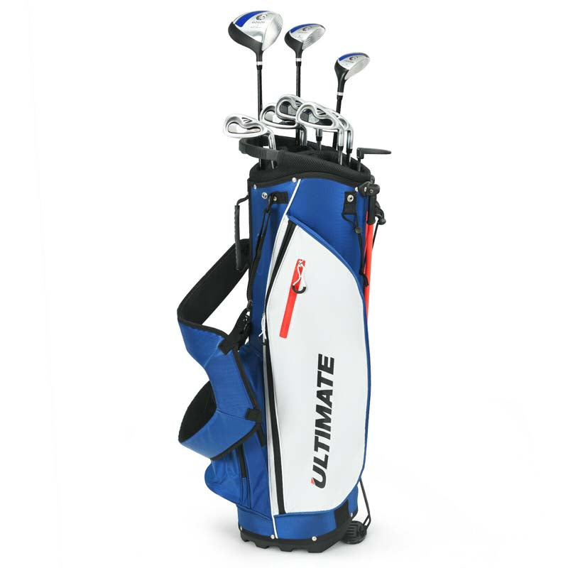Men's Right Hand Complete Golf Clubs Set, 10 Pieces Golf Club Package Set with 460CC Alloy Driver, Fairway Wood, Putter & Golf Stand Bag