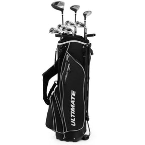 Men's Right Hand Complete Golf Clubs Set, 10 Pieces Golf Club Package Set with 460CC Alloy Driver, Fairway Wood, Putter & Golf Stand Bag