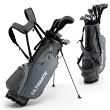 Men's Right Hand Complete Golf Clubs Set, 10 Pieces Golf Club Package Set with 460CC Alloy Driver, Fairway Wood, Putter & Golf Stand Bag