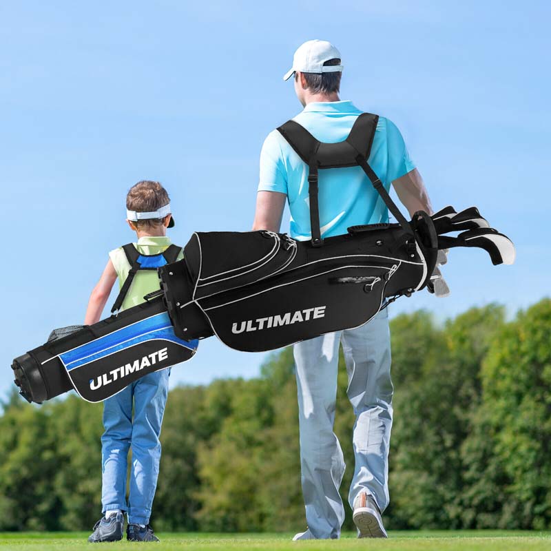 Men's Right Hand Complete Golf Clubs Set, 10 Pieces Golf Club Package Set with 460CC Alloy Driver, Fairway Wood, Putter & Golf Stand Bag