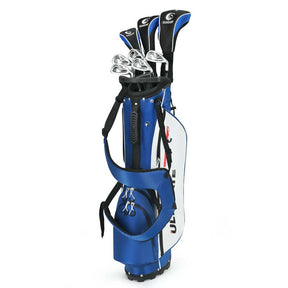 Men's Right Hand Complete Golf Clubs Set, 10 Pieces Golf Club Package Set with 460CC Alloy Driver, Fairway Wood, Putter & Golf Stand Bag