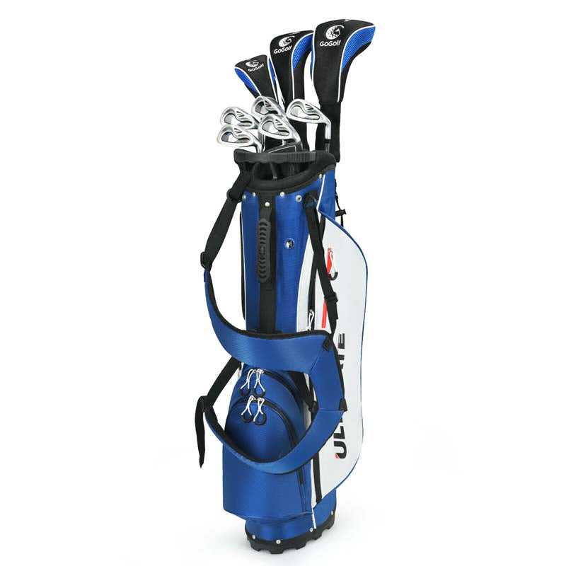 Men's Right Hand Complete Golf Clubs Set, 10 Pieces Golf Club Package Set with 460CC Alloy Driver, Fairway Wood, Putter & Golf Stand Bag