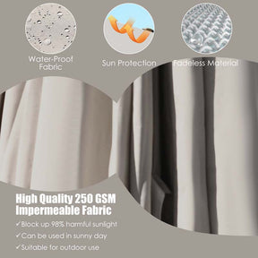 10 x 13FT Patio Umbrella Outdoor Rectangular Cantilever Umbrella for Market, Hanging Offset Umbrella with 360° Rotation